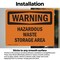 Signmission Hazardous Waste Storage Area OSHA Warning Sign, Vinyl Decal, 14in W x 10in L, 2PK OS-2PACK-WS-D-1014-L-12169 - alternate 4